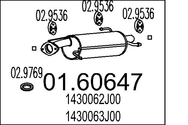 Silencioso trasero Suzuki Swift III (2005-2011)