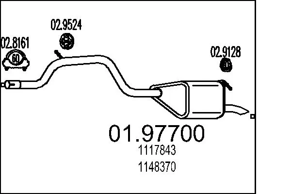 Silencioso trasero Ford Mondeo III (B5Y)