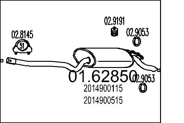 Silencioso trasero Mercedes E  (W124)