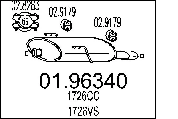 Silencioso trasero Peugeot 206 (2000-2007)