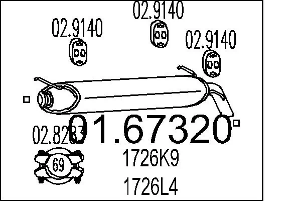 Silencioso trasero para Citroen ZX  (N2)