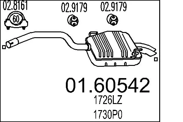 Silencioso trasero Citroen C8  (2002-2008)