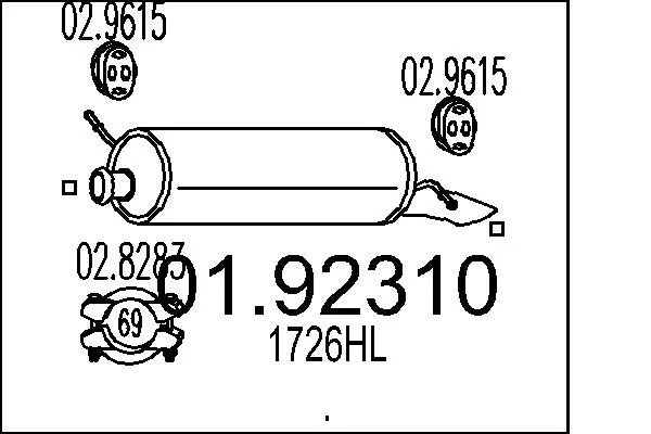 Silencioso trasero Citroen C5  (2001-2004)