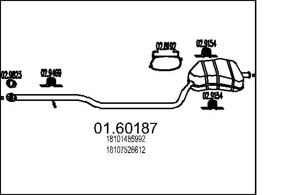 Silenciador trasero para Mini Cooper R50, R53