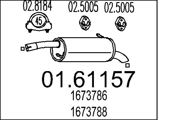 Silencioso trasero Ford Fiesta VI (CB1)
