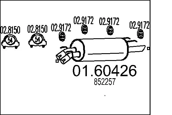Comprar Silenciador trasero Opel Omega  25, 26, 27 a bajo precio