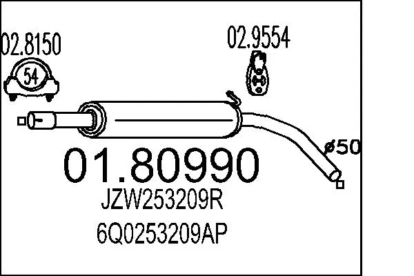 Comprar Silenciador trasero Skoda Fabia I 6Y5 a bajo precio