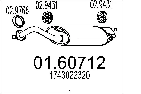 Comprar Silenciador trasero Toyota Corolla  E12 a bajo precio