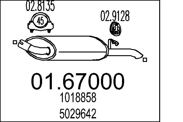 Silencioso trasero Ford Fiesta III (GFJ)