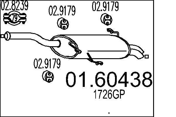 Silencioso trasero Peugeot 607  (2000-2010)