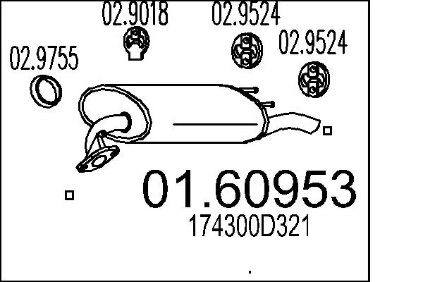 Silencioso trasero Corolla  monovolumen (2004-2009) original desde 116,46 €