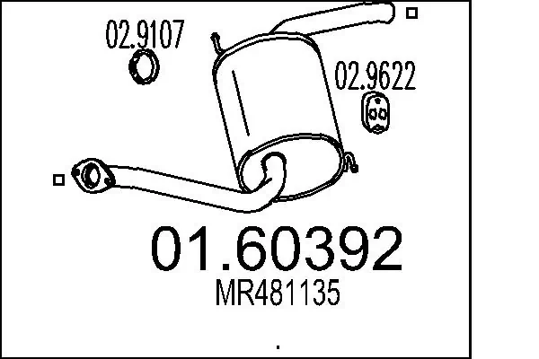 Silenciador trasero para Mitsubishi Pajero V60