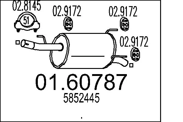 Silencioso trasero Opel Meriva  monovolumen comprar en España