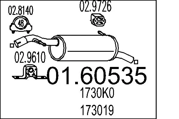 Comprar Silenciador trasero Peugeot 207  WA, WC a bajo precio