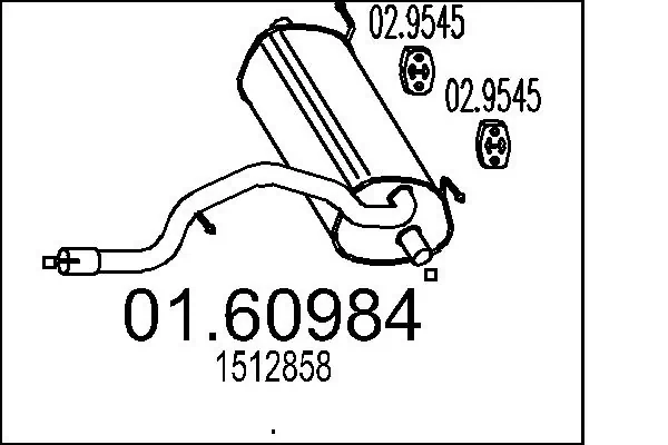 Silenciador trasero para Ford Kuga CBV