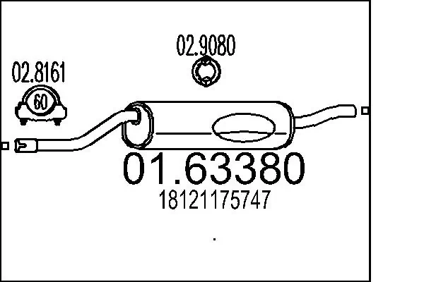 Silencioso trasero BMW 5  (1980-1990)