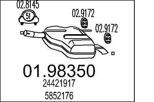 Comprar Silenciador trasero Opel Vectra a bajo precio