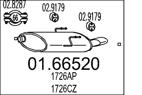 Silencioso trasero para Peugeot 406  (8C)