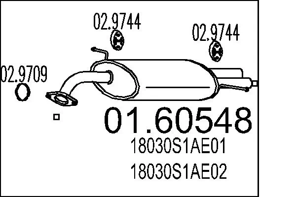 Silencioso trasero Honda Accord VI (1998-2003)