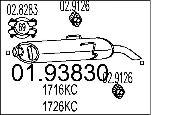 Silencioso trasero Citroen Saxo  (1996-2004)