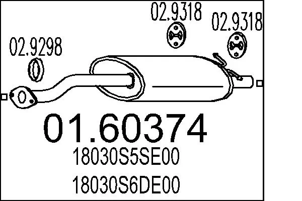 Comprar Silencioso trasero Civic VII EU, EP, EV