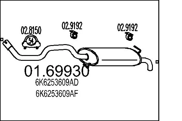 Silencioso trasero Seat Ibiza II (1993-1999)