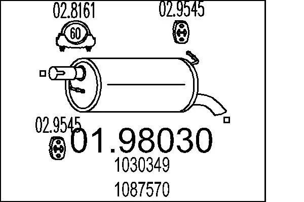Silencioso trasero para Ford Galaxy  (WGR)