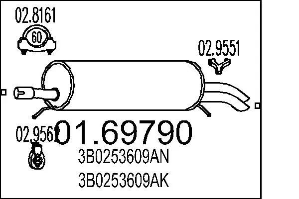 Comprar Silenciador trasero Audi A6  4G2, 4GC a bajo precio