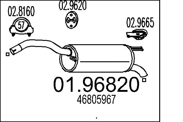 Silenciador trasero para BMW 5 E60