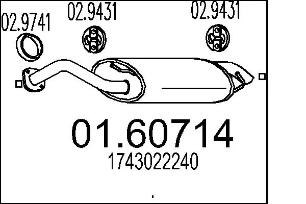 Comprar Silenciador trasero Toyota Corolla  E12U a bajo precio