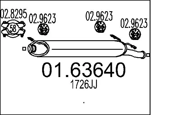 Silencioso trasero para Citroen Xsara  (N2)