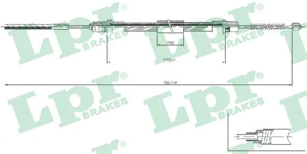 Comprar Cable de freno de mano trasero izquierdo Citroen Jumpy I U6U a bajo precio
