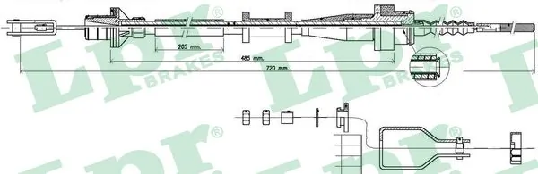 Cable de accionamiento del embrague Nissan Primera  (1990-1996)