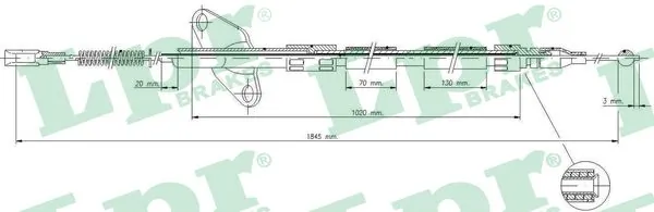 Cable de freno de mano trasero derecho para Mercedes Bus 207-310 602