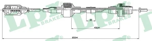 Cable de accionamiento del embrague Opel Corsa  (2000-2006)