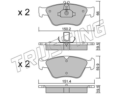 Comprar Pastillas de freno delanteras de disco Mercedes E W210 a bajo precio