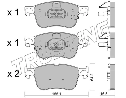 Pastillas de freno delanteras para Ford Kuga III (DFK)