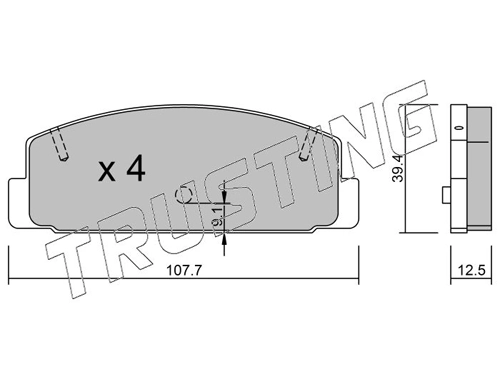Pastillas de freno traseras para Mitsubishi Galant A16