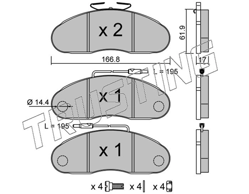 Pastillas de freno para Mercedes 100 631