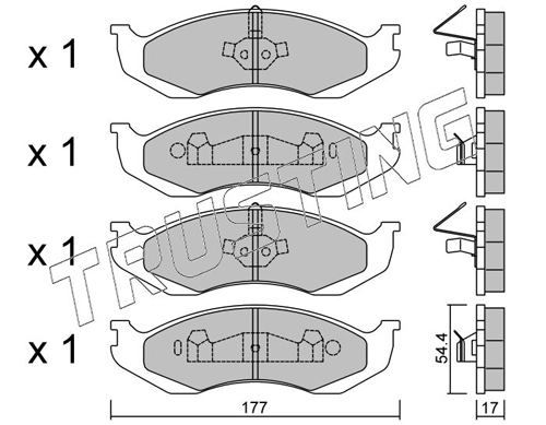 Pastillas de freno delanteras Jeep Cherokee 2 XJ
