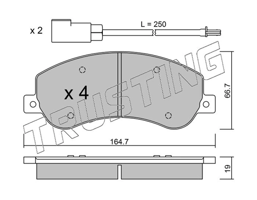 Pastillas de freno delanteras Ford Transit 6 V347/8