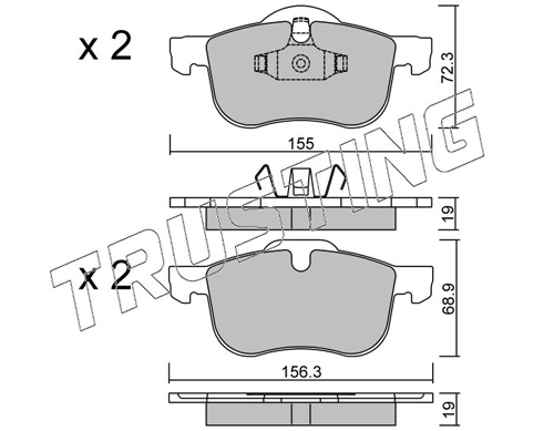 Pastillas de freno delanteras Volvo S80 1 TS, TH, KV