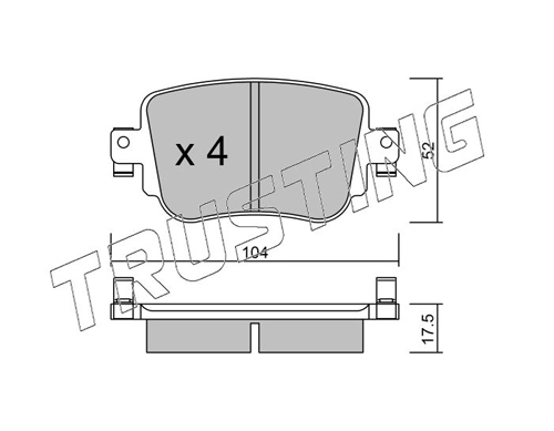 Pastillas de freno traseras Volkswagen Caddy 4 SAB, SAJ