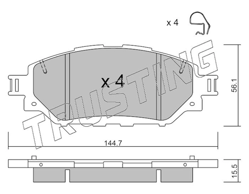 Comprar Pastillas de freno delanteras Toyota Hilux  GUN12, GUN13