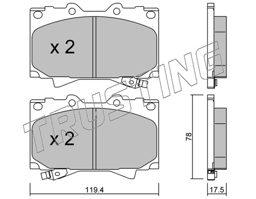 Pastillas freno delanteras Toyota Land Cruiser  desde 36,57 €
