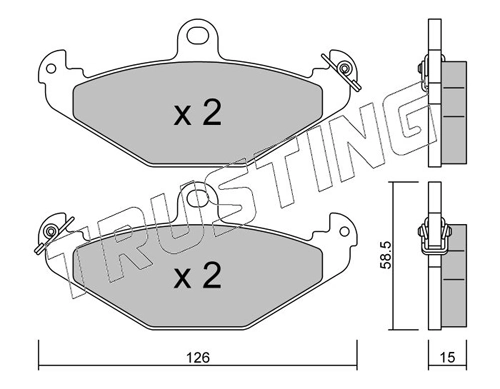 Pastillas de freno traseras Renault Laguna 1 B56, 556