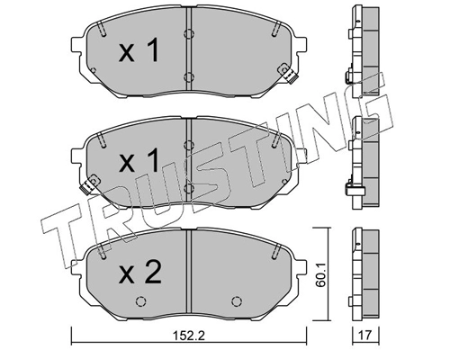 Pastillas de freno delanteras KIA Sorento 3 C5, UM