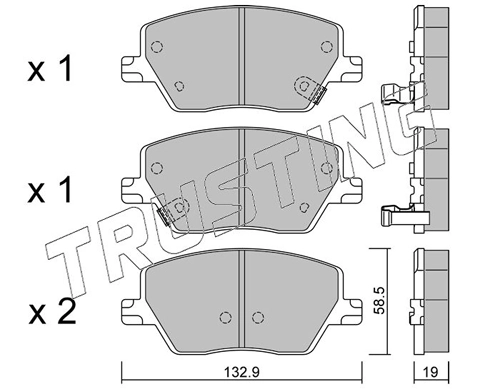 Pastillas delanteras Fiat Tipo  (2015-2026)