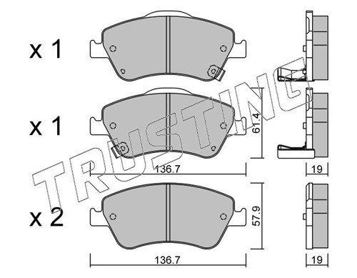 Pastillas de freno delanteras Toyota Corolla E12