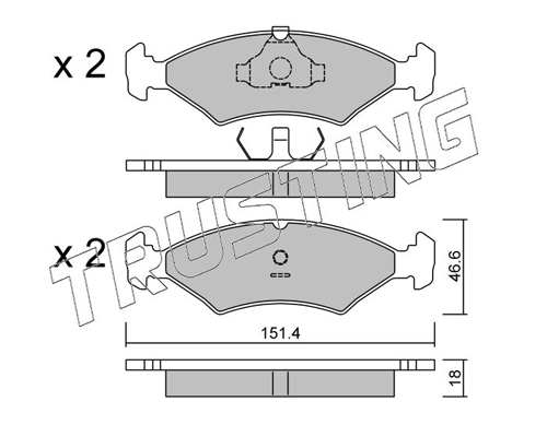 Pastillas de freno delanteras para Ford Sierra  (GBG, GB4)